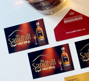 Entwicklung Visitenkarte Sandhill